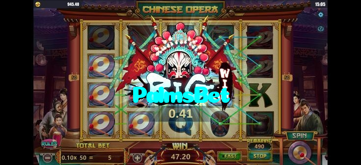 PalmsBet casino presented on mobile device in Pakistan with slots and live games